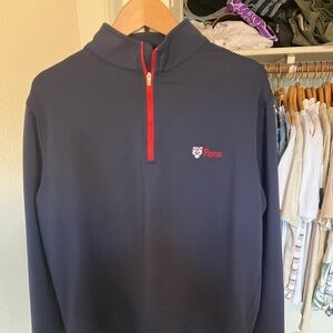 Peter Millar Navy Quarter Zip UPenn | Unisex